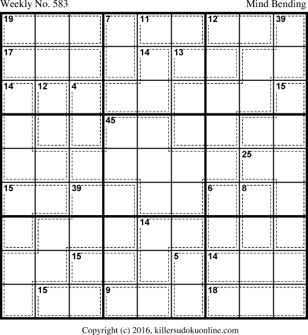 Killer Sudoku for 3/6/2017