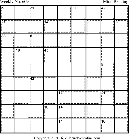 Killer Sudoku for 9/4/2017