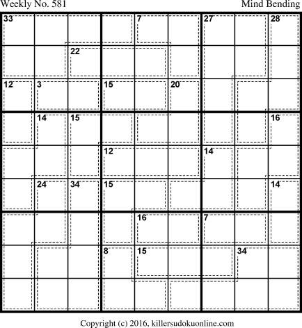Killer Sudoku for 2/20/2017