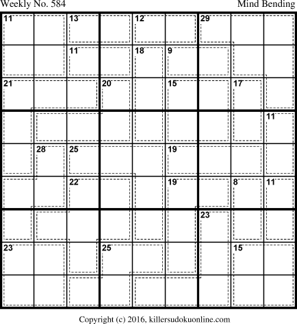 Killer Sudoku for 3/13/2017