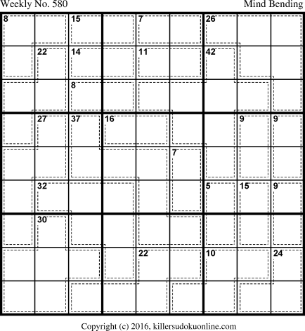 Killer Sudoku for 2/13/2017