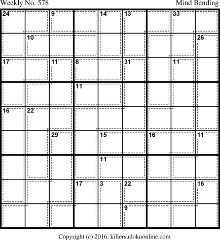 Killer Sudoku for 1/30/2017