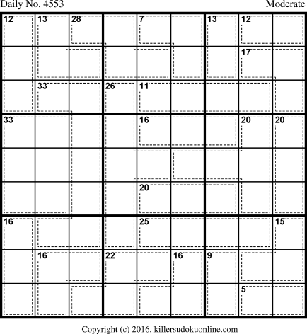 Killer Sudoku for 6/6/2018