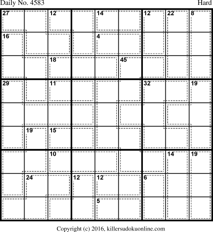 Killer Sudoku for 7/6/2018
