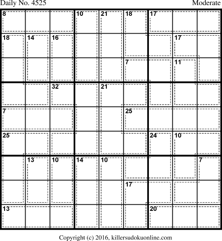 Killer Sudoku for 5/9/2018