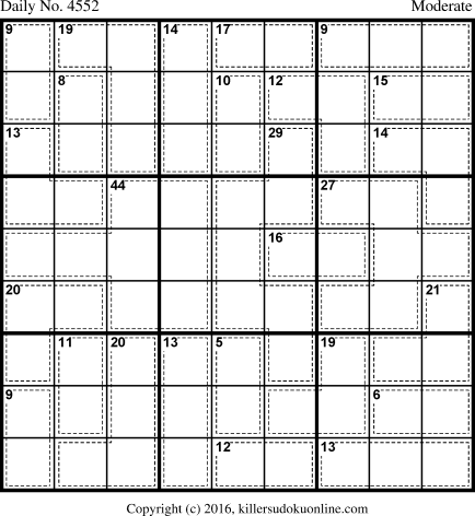 Killer Sudoku for 6/5/2018
