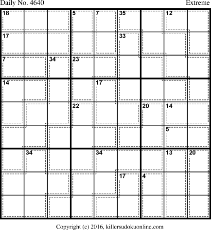 Killer Sudoku for 9/1/2018