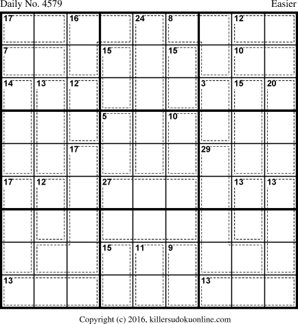 Killer Sudoku for 7/2/2018