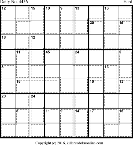 Killer Sudoku for 3/1/2018