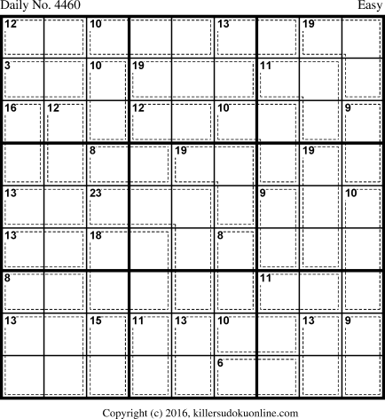 Killer Sudoku for 3/5/2018