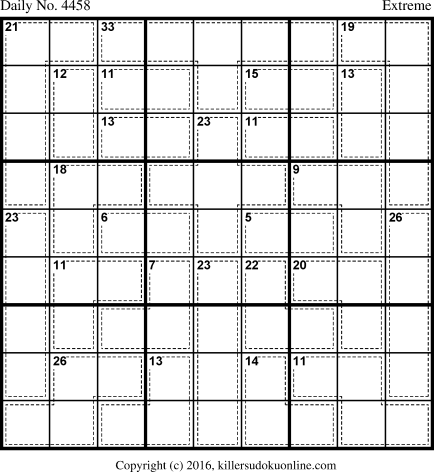 Killer Sudoku for 3/3/2018