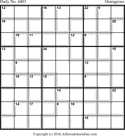 Killer Sudoku for 1/7/2018