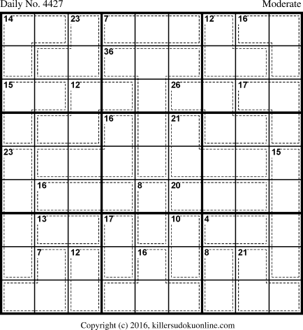 Killer Sudoku for 1/31/2018