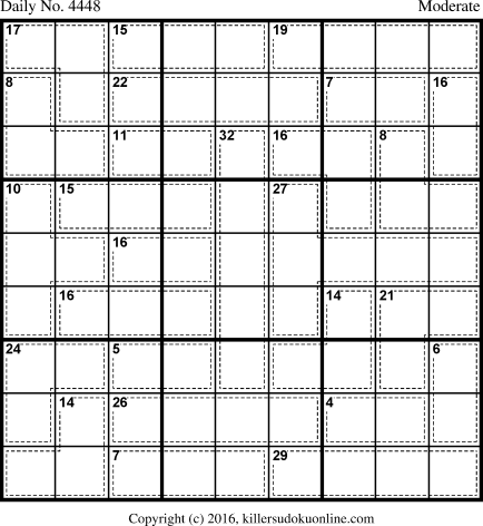 Killer Sudoku for 2/21/2018