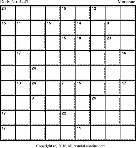 Killer Sudoku for 2/20/2018