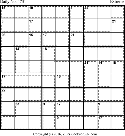 Killer Sudoku for 12/1/2018