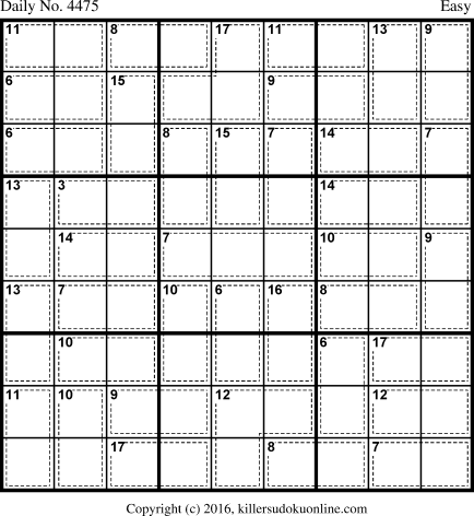 Killer Sudoku for 3/20/2018