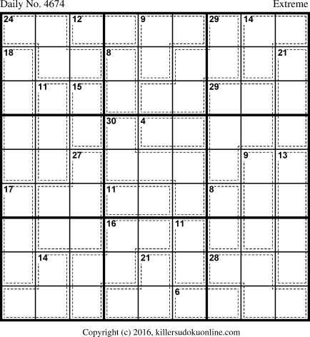 Killer Sudoku for 10/5/2018