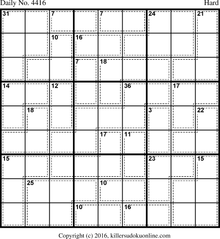 Killer Sudoku for 1/20/2018