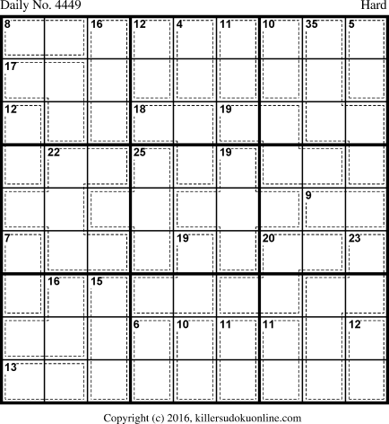 Killer Sudoku for 2/22/2018