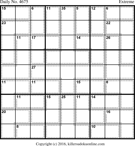 Killer Sudoku for 10/6/2018