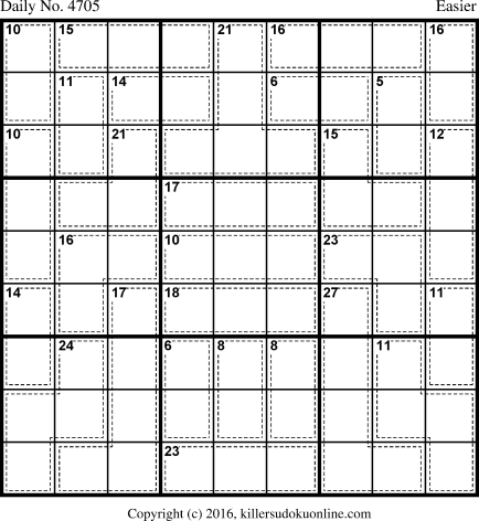 Killer Sudoku for 11/5/2018