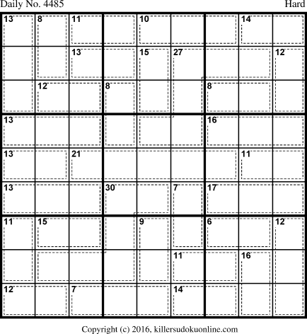 Killer Sudoku for 3/30/2018
