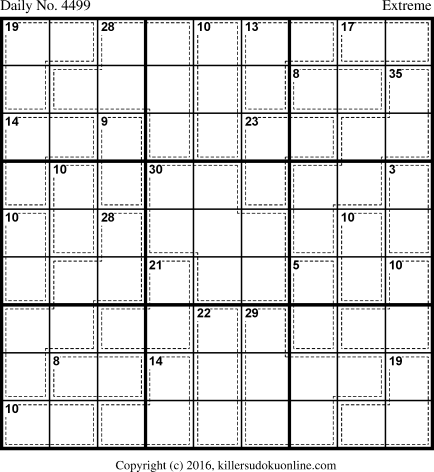 Killer Sudoku for 4/13/2018