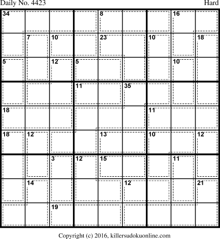 Killer Sudoku for 1/27/2018