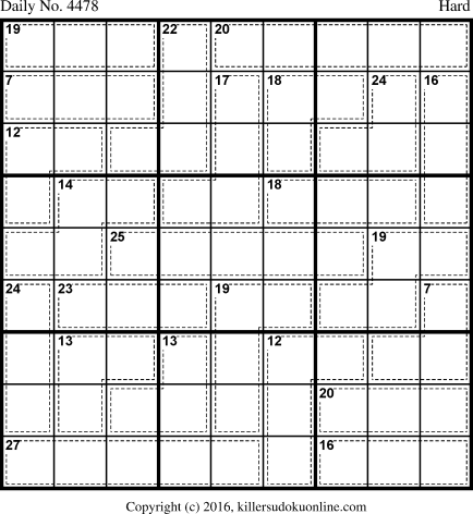 Killer Sudoku for 3/23/2018