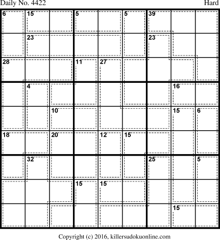 Killer Sudoku for 1/26/2018