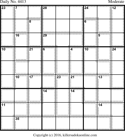 Killer Sudoku for 1/17/2018