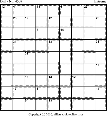 Killer Sudoku for 4/21/2018