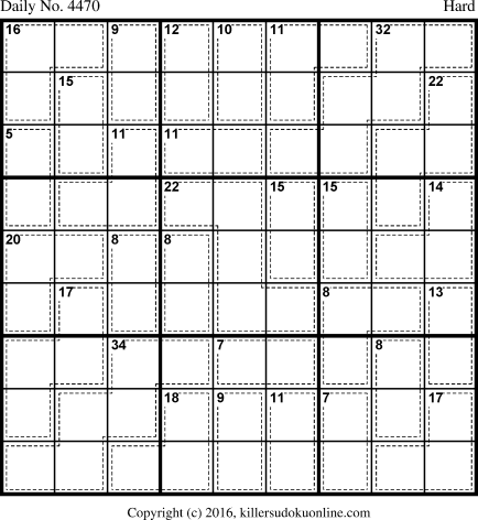 Killer Sudoku for 3/15/2018