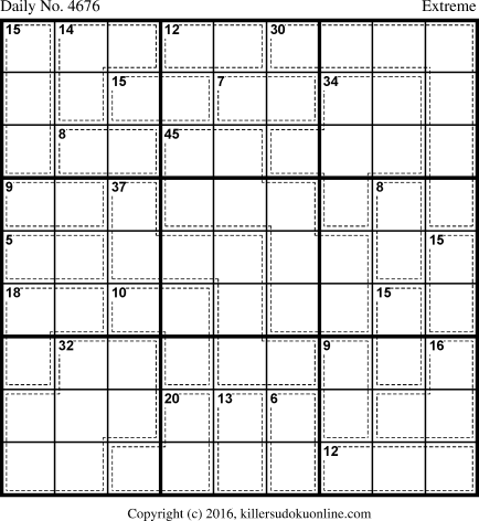 Killer Sudoku for 10/7/2018