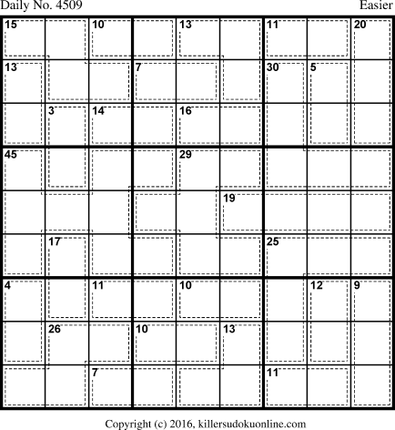 Killer Sudoku for 4/23/2018