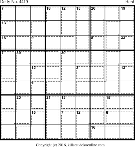 Killer Sudoku for 1/19/2018
