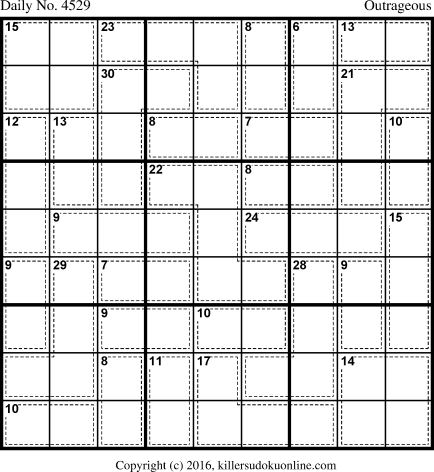 Killer Sudoku for 5/13/2018