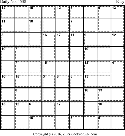 Killer Sudoku for 5/22/2018