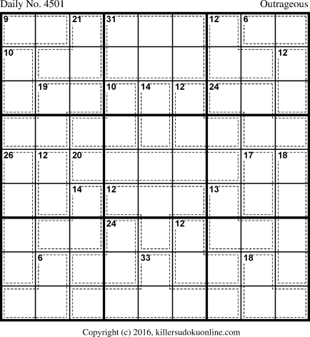 Killer Sudoku for 4/15/2018