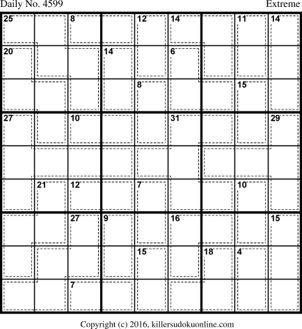 Killer Sudoku for 7/22/2018