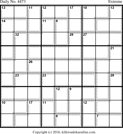 Killer Sudoku for 3/18/2018