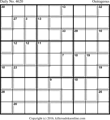 Killer Sudoku for 8/12/2018