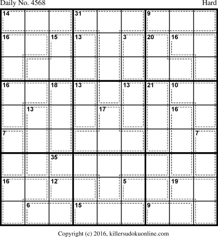 Killer Sudoku for 6/21/2018