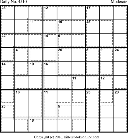 Killer Sudoku for 4/24/2018