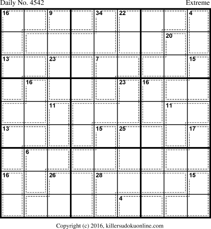 Killer Sudoku for 5/26/2018