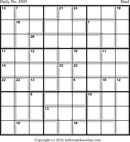 Killer Sudoku for 4/19/2018