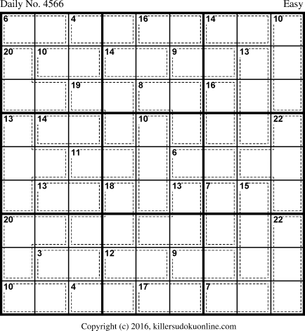 Killer Sudoku for 6/19/2018