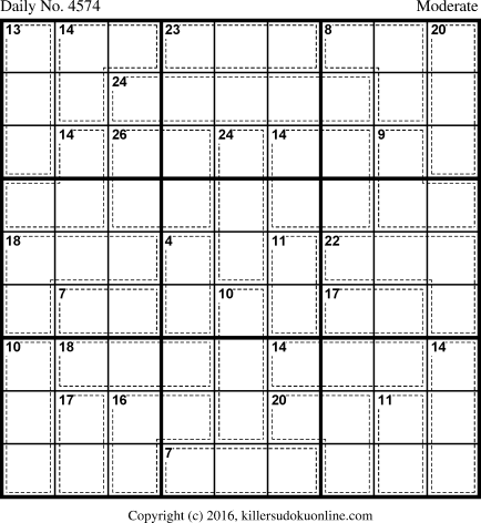 Killer Sudoku for 6/27/2018