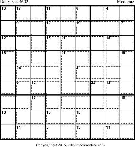 Killer Sudoku for 7/25/2018